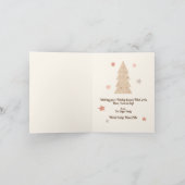 居心地の良いクリスマスの願いカスタマイズ可能なBoho シーズンカード (内部)