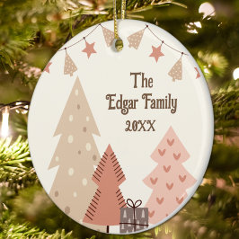 居心地の良いクリスマスの願いカスタマイズ可能なBoho セラミックオーナメント