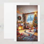 "居心地の良いクリスマスイブ" 招待状 (正面/裏面)