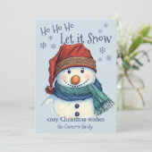 居心地の良いクリスマスウィッシュ雪だるまレット雪 シーズンカード (スタンド正面)