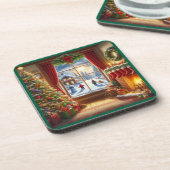 居心地の良いクリスマスウィンドウシーン コースター (左側)