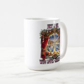 居心地の良いクリスマスウィンドウディスプレイ コーヒーマグカップ (正面右)