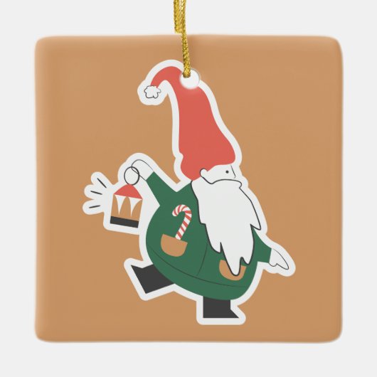 居心地の良いクリスマスオーナメント セラミックオーナメント (正面)
