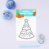 居心地の良いクリスマスカラーリングページ チラシ (シングル)