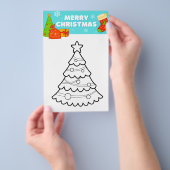 居心地の良いクリスマスカラーリングページ チラシ (ハンドル)