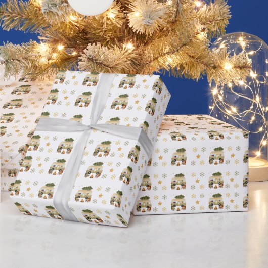 居心地の良いクリスマスカンパー ラッピングペーパー (クリスマス)