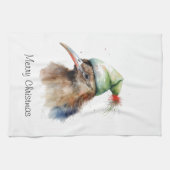 居心地の良いクリスマスキウイカスタム キッチンタオル (横)