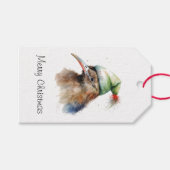 居心地の良いクリスマスキウイカスタム ギフトタグ (正面(横))