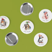 居心地の良いクリスマスキウイカスタム 缶バッジ