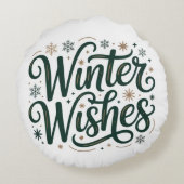 居心地の良いクリスマスキッズピロー | キュートホリデーデコール ラウンドクッション (裏面)