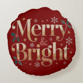 居心地の良いクリスマスキッズピロー | キュートホリデーデコール ラウンドクッション (裏面)