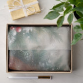 居心地の良いクリスマスキツネファミリー素朴ウィンターデコパージュ 薄葉紙 (ギフト)