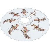 居心地の良いクリスマスキリンカスタム ブラッシュドポリエステルツリースカート (アングル)