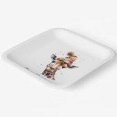 居心地の良いクリスマスキリンカスタム ペーパープレート (傾斜あり)