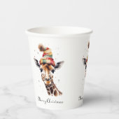 居心地の良いクリスマスキリンカスタム 紙コップ (正面)