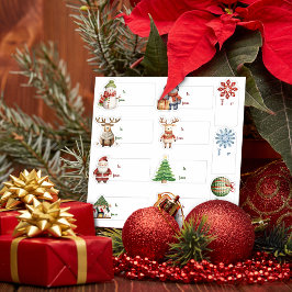 居心地の良いクリスマスギフトタグウォーターカラー11 pcセット シール