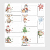 居心地の良いクリスマスギフトタグウォーターカラー11 pcセット シール (シート)