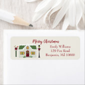 居心地の良いクリスマスグリーティング ラベル (インサイチュ)