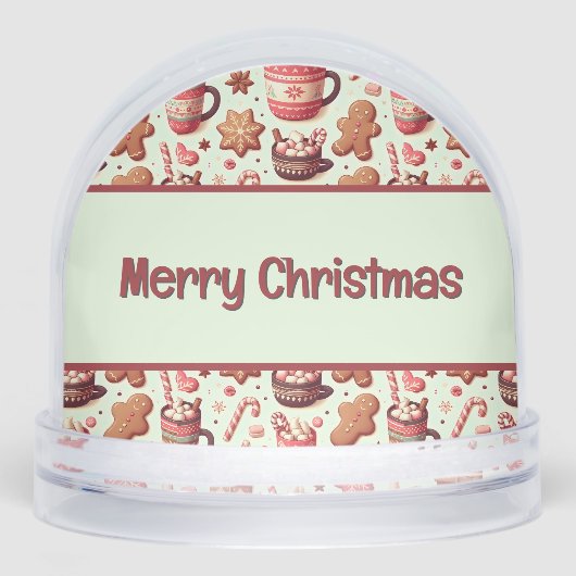 居心地の良いクリスマスココアとジンジャーブレッドパターン (正面)