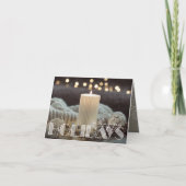 居心地の良いクリスマスシーン折り畳み写真ハッピー シーズンカード (正面)