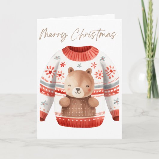 居心地の良いクリスマスジャンパー シーズンカード (正面)