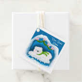 居心地の良いクリスマススリーピングポーラーベアーケーブメッセージカード フェイバータグ (インサイチュ)