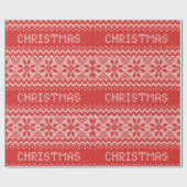 居心地の良いクリスマスセーター赤と白 ラッピングペーパー (フラット)