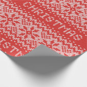 居心地の良いクリスマスセーター赤と白 ラッピングペーパー (角)