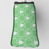 居心地の良いクリスマスツリーの醜いセーター市松模様にパターン ゴルフヘッドカバー (回転90)