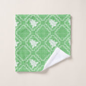 居心地の良いクリスマスツリーの醜いセーター市松模様にパターン バスタオルセット (ウォッシュタオル)