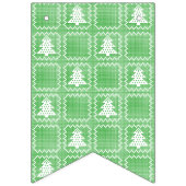 居心地の良いクリスマスツリーの醜いセーター市松模様にパターン バンティングフラッグ (第2の旗)