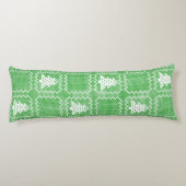 居心地の良いクリスマスツリーの醜いセーター市松模様にパターン ボディピロー (裏面)