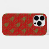 居心地の良いクリスマスツリーの醜いセーター市松模様にパターン Case-Mate iPhoneケース (裏面 (横))