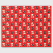 居心地の良いクリスマステディベアカスタムの写真 ラッピングペーパー (フラット)