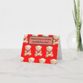 居心地の良いクリスマステディベア シーズンカード (正面)