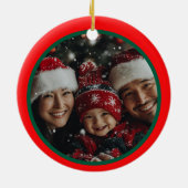 居心地の良いクリスマステディベア セラミックオーナメント (裏面)