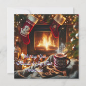 居心地の良いクリスマスデレパーソナライズされたート シーズンカード (正面)