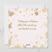 居心地の良いクリスマスデレパーソナライズされたート シーズンカード (裏面)