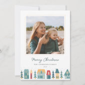 居心地の良いクリスマスビレッジフォト シーズンカード (正面)