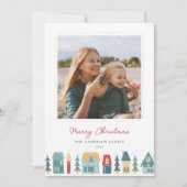 居心地の良いクリスマスビレッジフォト シーズンカード (正面)