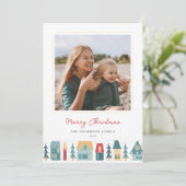 居心地の良いクリスマスビレッジフォト シーズンカード (スタンド正面)