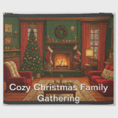 居心地の良いクリスマスファミリーギャザリング ラッピングペーパー (フラット)