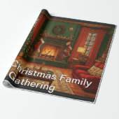 居心地の良いクリスマスファミリーギャザリング ラッピングペーパー (アンロールド)