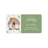 居心地の良いクリスマスフォトフレーム差出人住所 ラベル (正面)