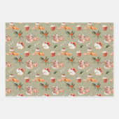 居心地の良いクリスマスフード&ドリンク ラッピングペーパーシート (正面2)