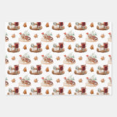 居心地の良いクリスマスフード&ドリンク ラッピングペーパーシート (正面)