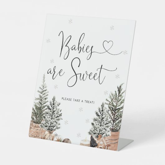 居心地の良いクリスマスベビーは甘いサイン 台座サイン (正面)