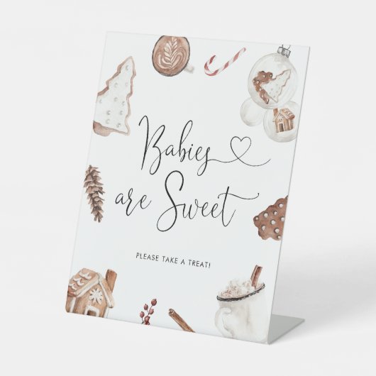 居心地の良いクリスマスベビーは甘いサイン 台座サイン (正面)