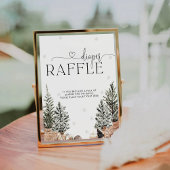 居心地の良いクリスマスベビーシャワーおむつラッフルサイン 台座サイン