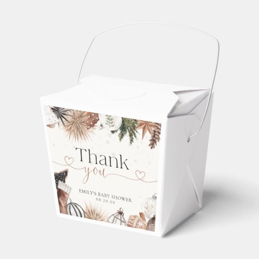 居心地の良いクリスマスベビーシャワーお気に入りボックス フェイバーボックス (正面サイド)